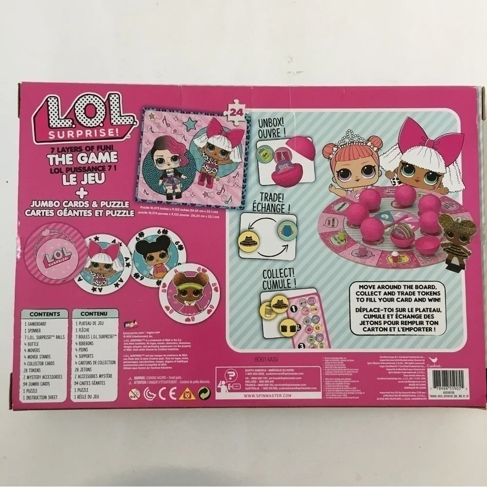 L.O.L. Surprise 7 Layers of Fun Game Jumbo Cards & Puzzle